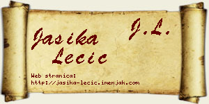 Jasika Lečić vizit kartica